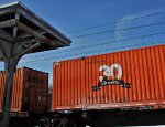 30 year logo on a Schneider Intermodal container